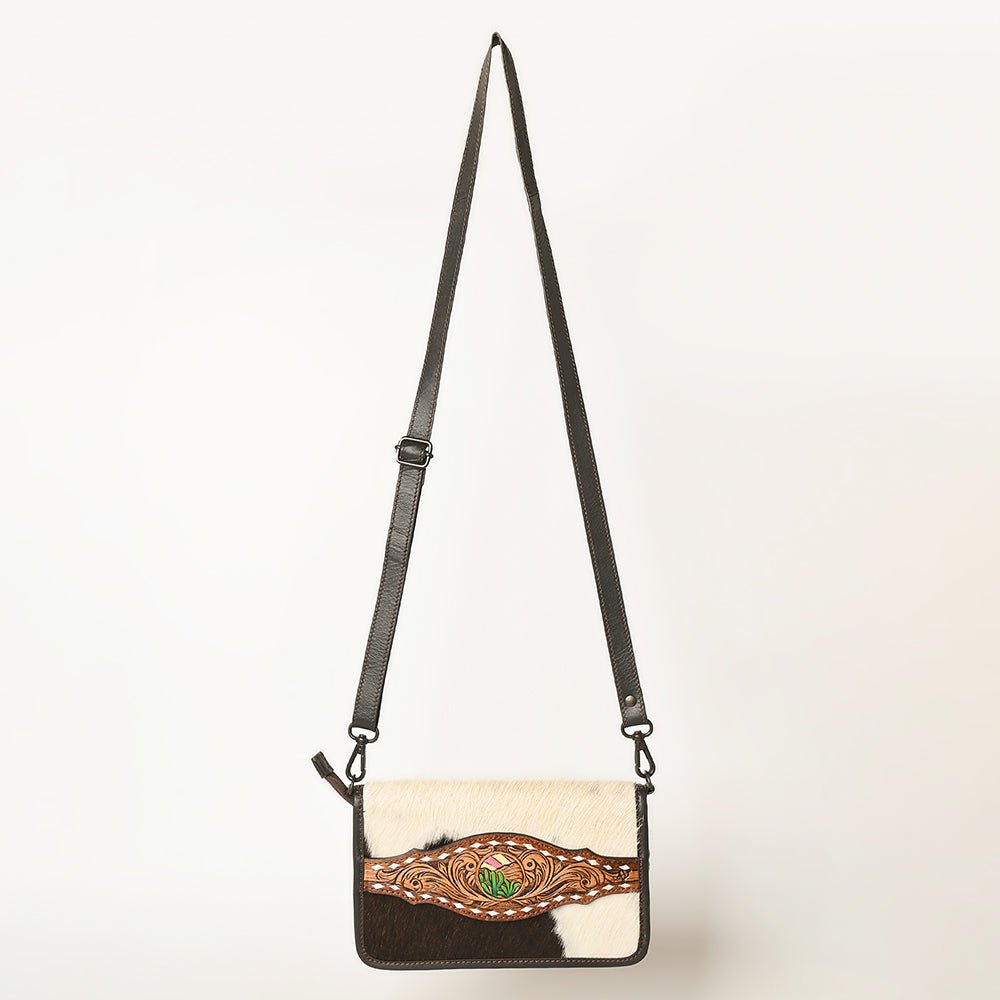 American Darling Cross Body I Hand Tooled Hair-On Genuine Leather Women Bag Western Handbag Purse