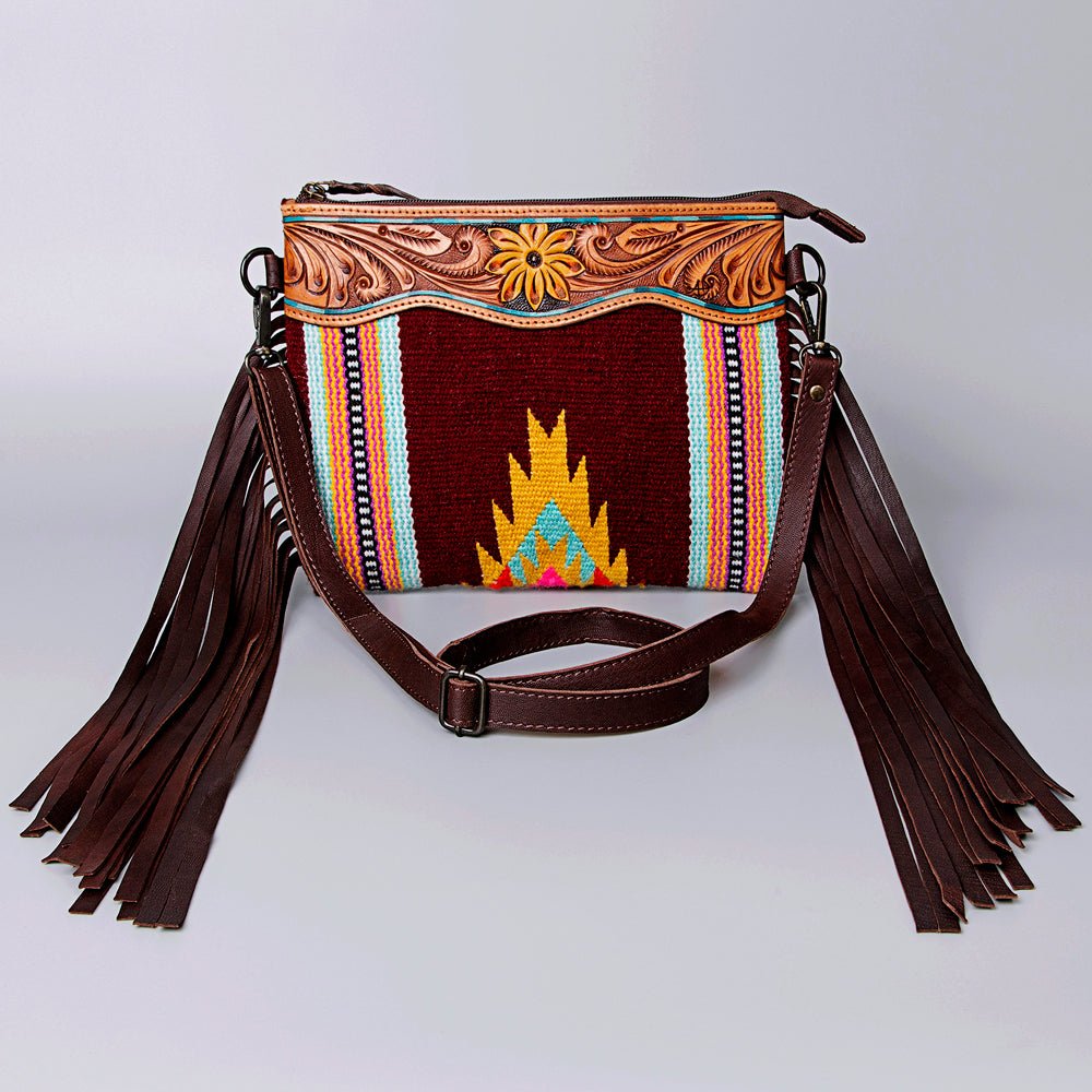 American Darling Cross Body Hand Tooled Saddle Blanket Genuine Leather Women Bag Western Handbag Purse