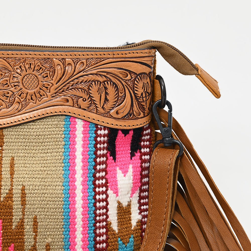 American Darling Cross Body Hand Tooled Saddle Blanket Genuine Leather Women Bag Western Handbag Purse
