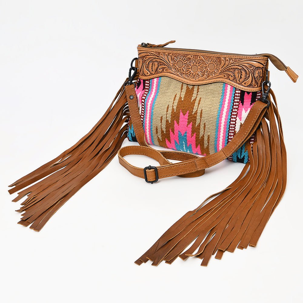 American Darling Cross Body Hand Tooled Saddle Blanket Genuine Leather Women Bag Western Handbag Purse