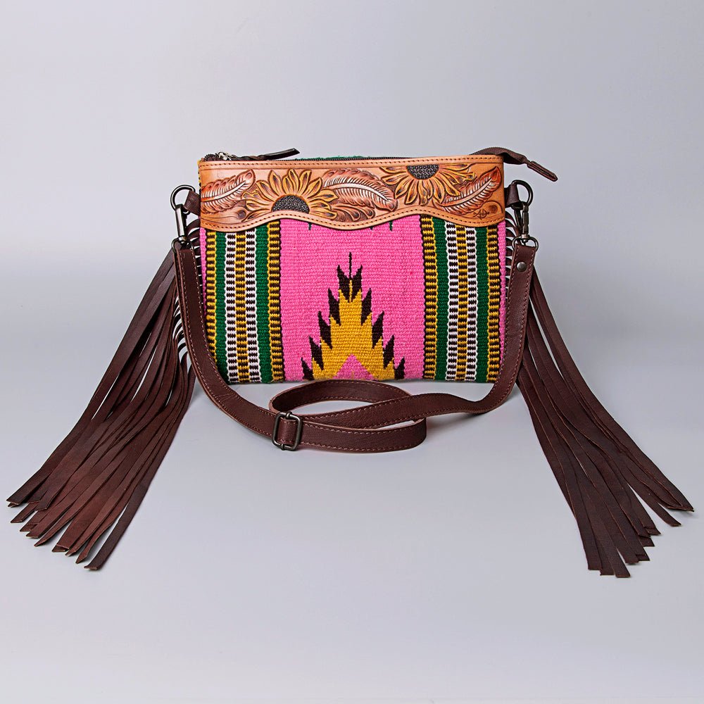 American Darling Cross Body Hand Tooled Saddle Blanket Genuine Leather Women Bag Western Handbag Purse