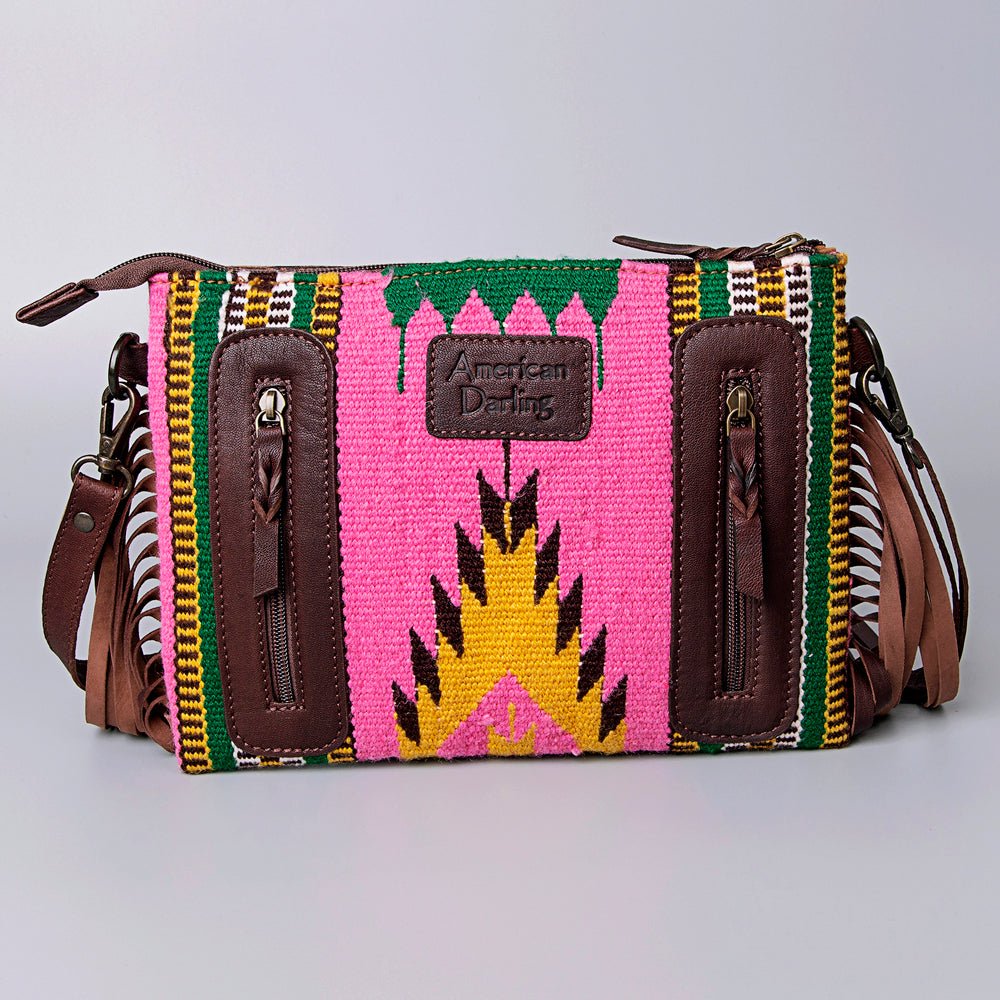 American Darling Cross Body Hand Tooled Saddle Blanket Genuine Leather Women Bag Western Handbag Purse