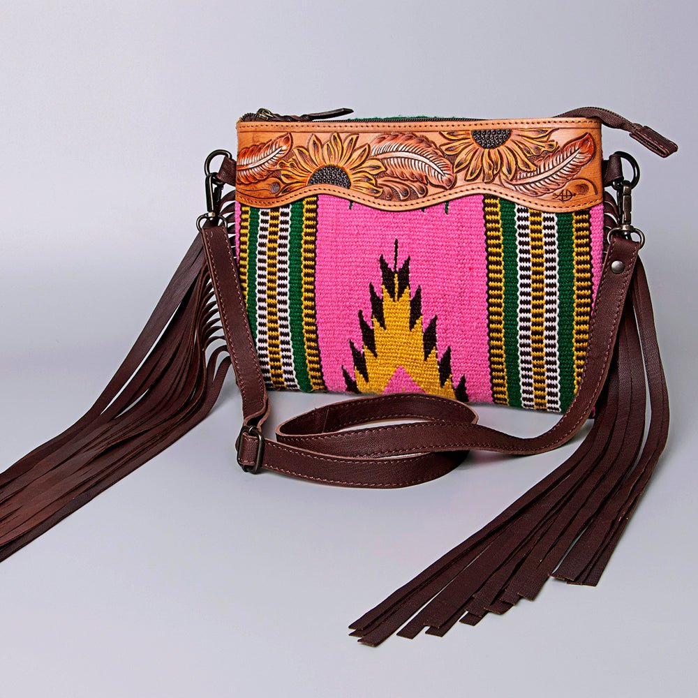 American Darling Cross Body Hand Tooled Saddle Blanket Genuine Leather Women Bag Western Handbag Purse