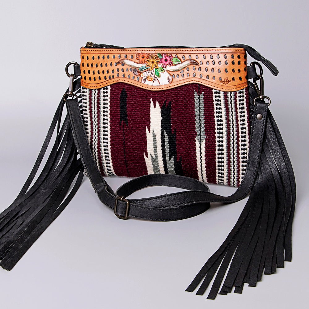 American Darling Cross Body Hand Tooled Saddle Blanket Genuine Leather Women Bag Western Handbag Purse