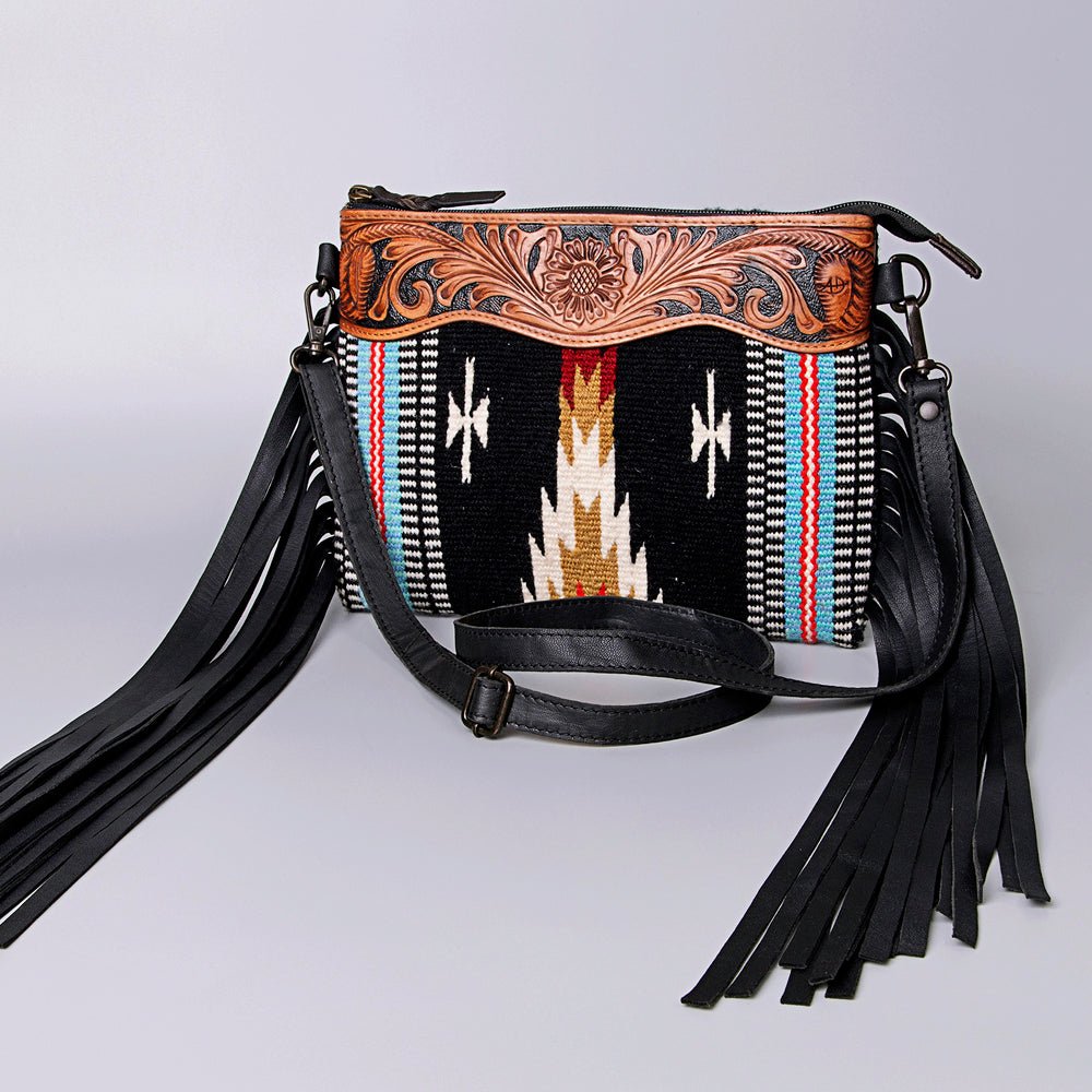 American Darling Cross Body Hand Tooled Saddle Blanket Genuine Leather Women Bag Western Handbag Purse