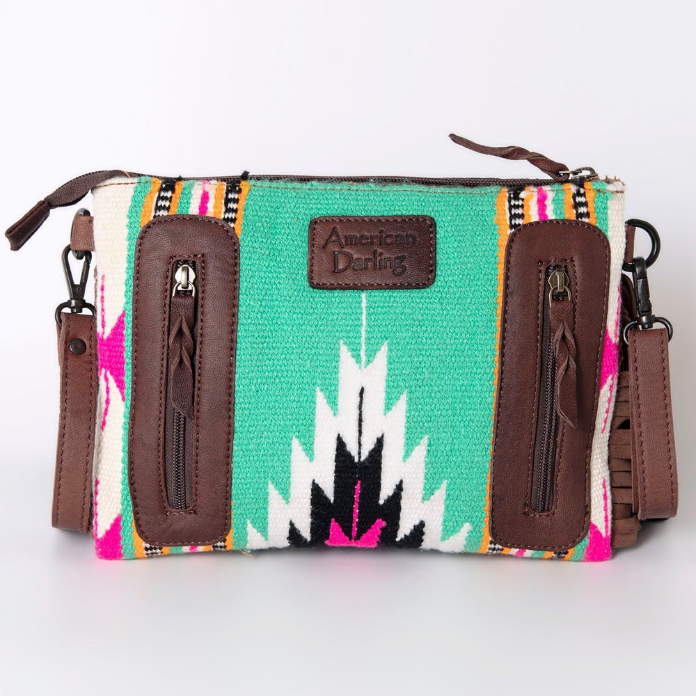 American Darling Cross Body Hand Tooled Saddle Blanket Genuine Leather Women Bag Western Handbag Purse