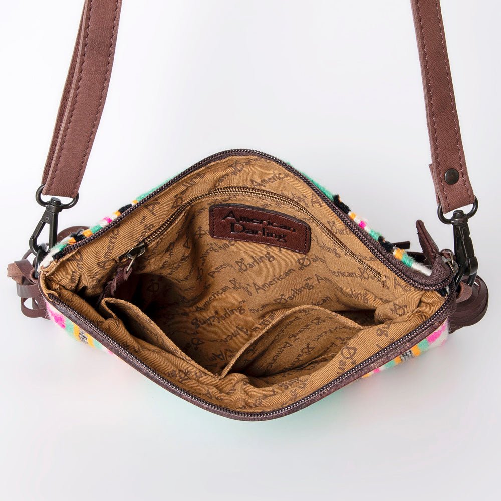 American Darling Cross Body Hand Tooled Saddle Blanket Genuine Leather Women Bag Western Handbag Purse