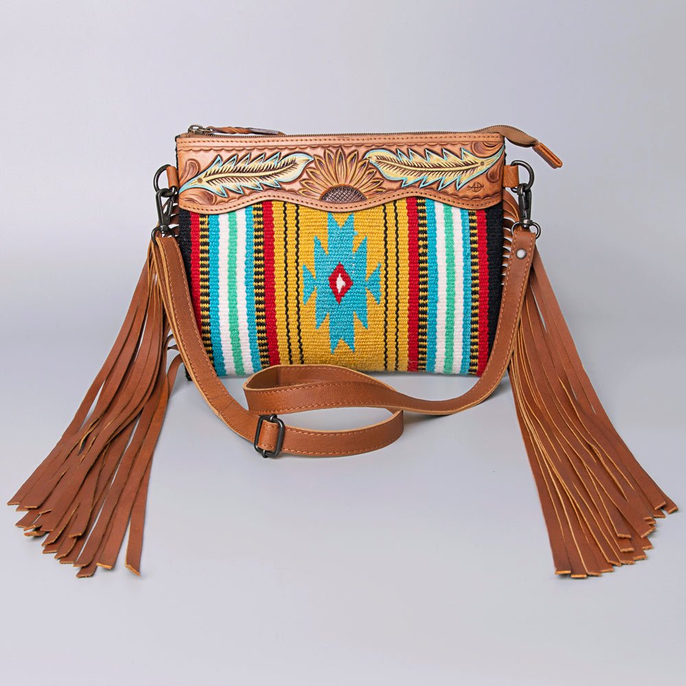 American Darling Cross Body Hand Tooled Saddle Blanket Genuine Leather Women Bag Western Handbag Purse