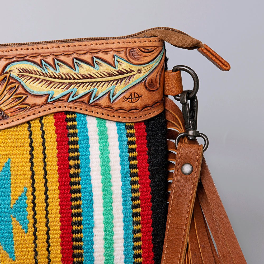 American Darling Cross Body Hand Tooled Saddle Blanket Genuine Leather Women Bag Western Handbag Purse
