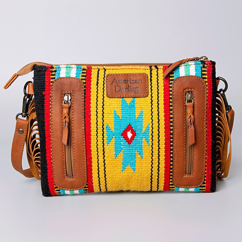 American Darling Cross Body Hand Tooled Saddle Blanket Genuine Leather Women Bag Western Handbag Purse