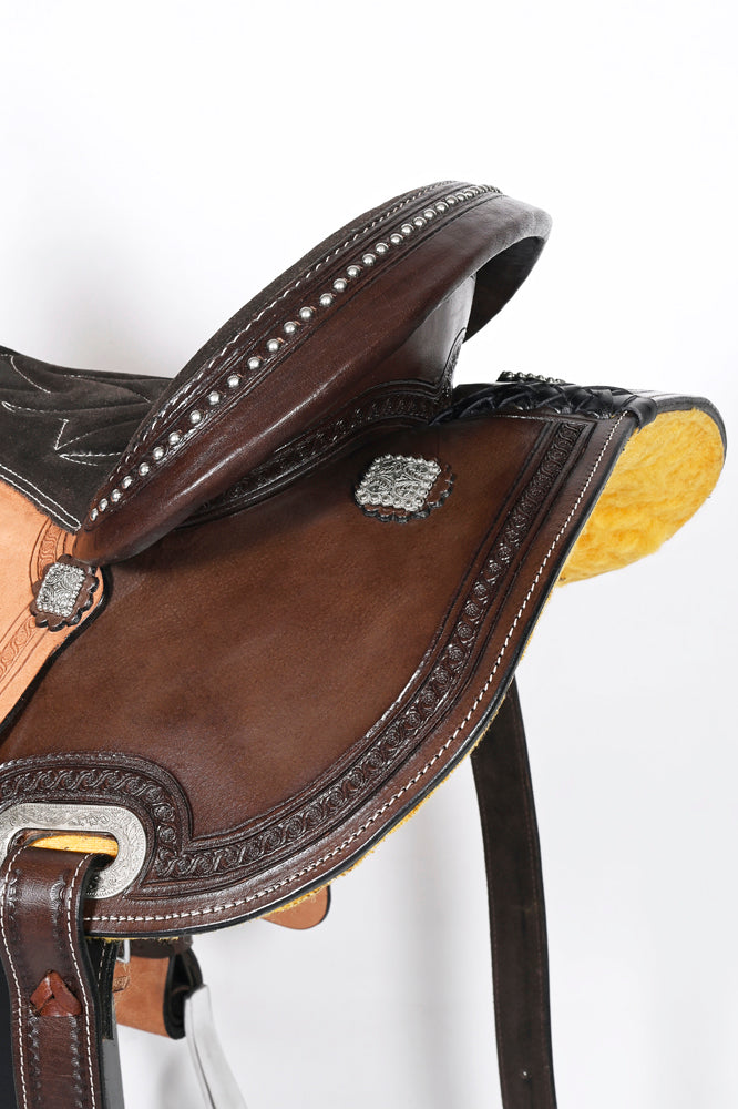 Comfytack Western Horse Barrel Racing Trail Saddle Tack Set Genuine Leather
