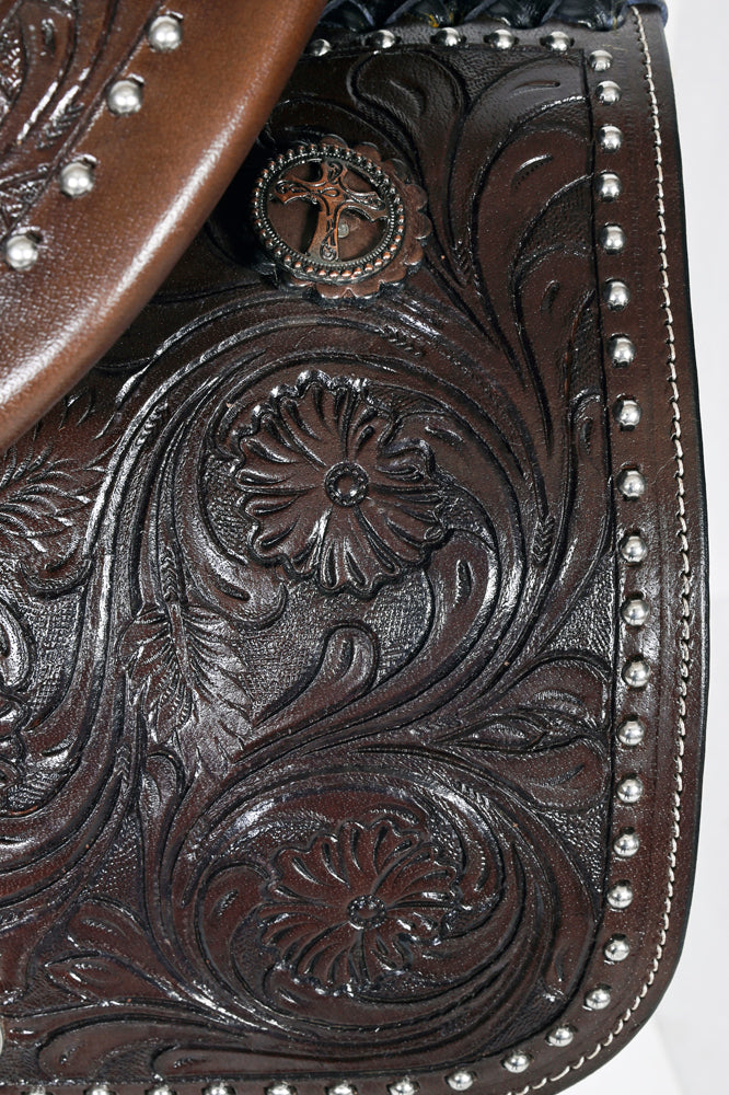 Western Horse  Barrel Racing Trail  Saddle Tack Set American Leather Comfytack by Hilason