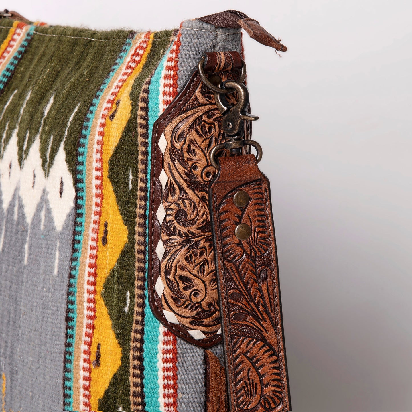 American Darling Saddle Blanket Genuine Leather Women Bag Western Handbag Purse