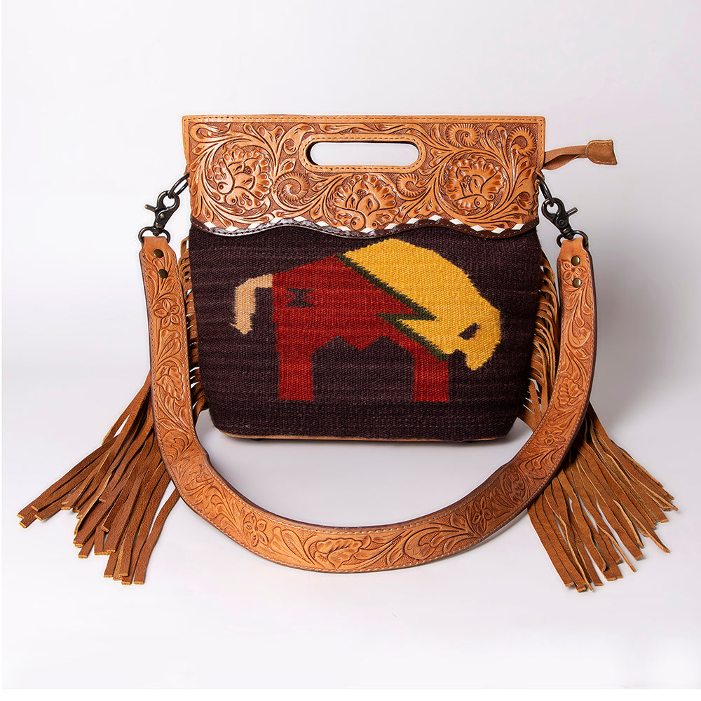 American Darling Clutch Hand Tooled Hair on Genuine Leather Western Women Bag Handbag Purse | Purses for Cute