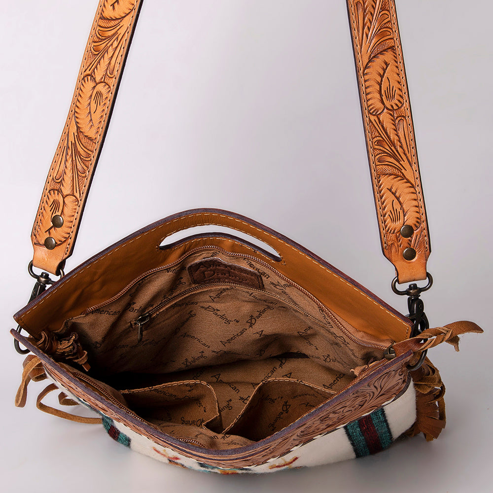 American Darling Clutch Hand Tooled Hair on Genuine Leather Western Women Bag Handbag Purse | Purses for Cute