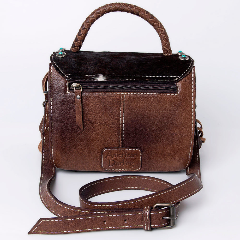 American Darling Briefcase Crocodile Embossed Hair on Genuine Leather Western Women Bag Handbag | for Cute Laptop