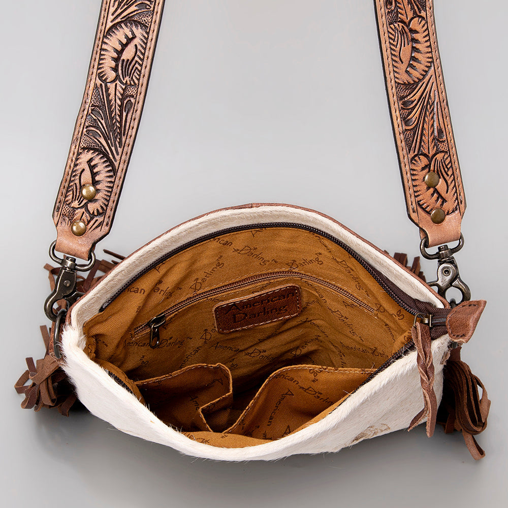 American Darling ADBGS192BU Messenger Hair-On Genuine Leather Women Bag Western Handbag Purse