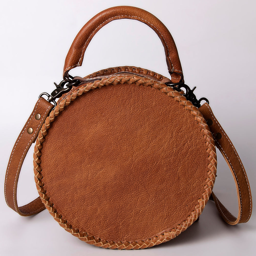 American Darling ADBG1025 Canteen Hand Tooled Genuine Leather women bag western handbag purse