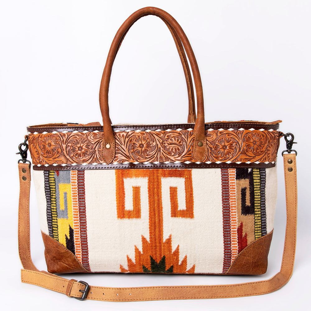 ADBG835G American Darling Hand Tooled Saddle Blanket Genuine Leather Women Bag Western Handbag Purse