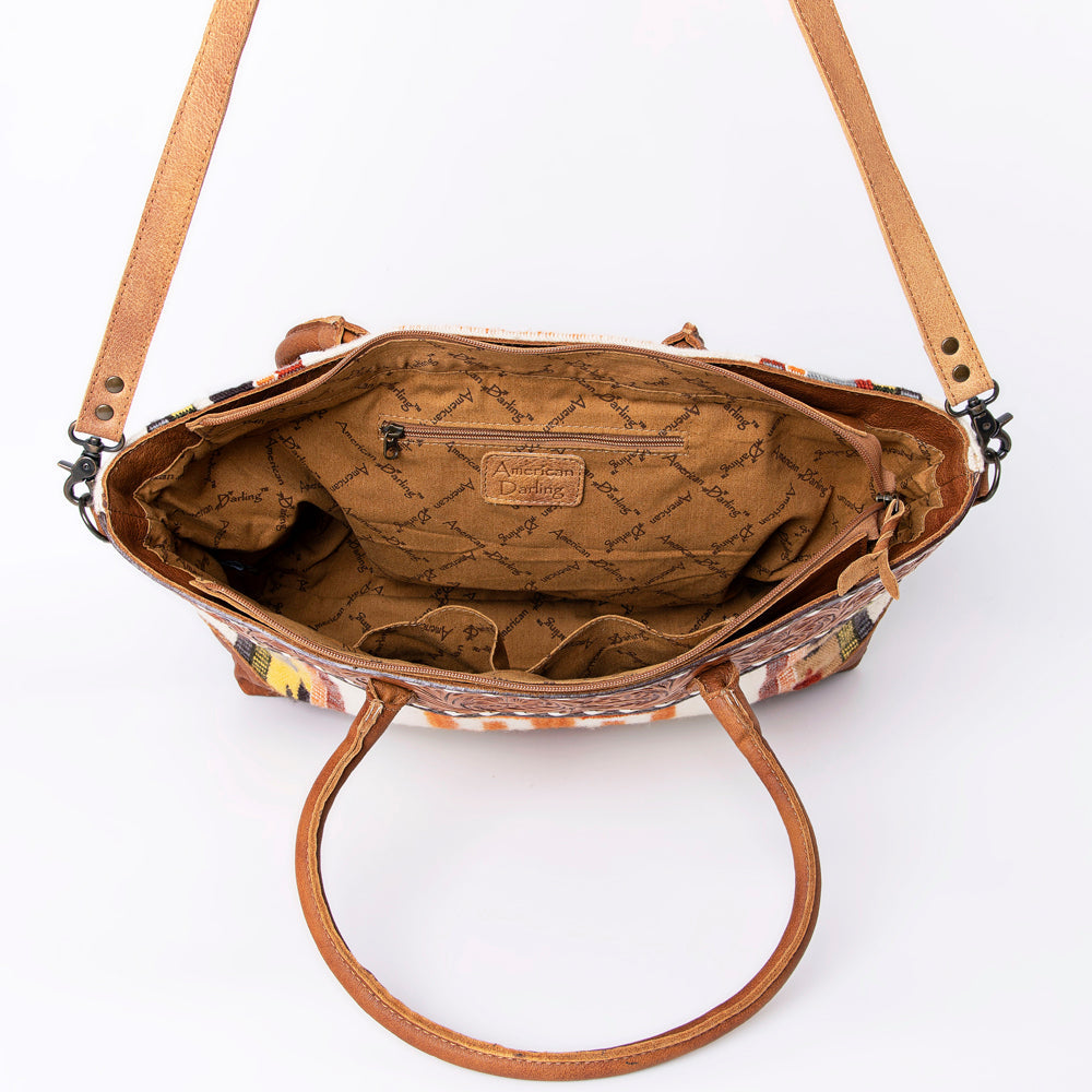 ADBG835G American Darling Hand Tooled Saddle Blanket Genuine Leather Women Bag Western Handbag Purse