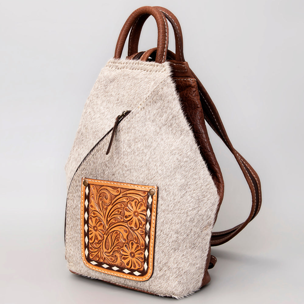 American Darling Backpack Hand Tooled Hair on Leather Western Women Bag | for Laptop School Purse Travel