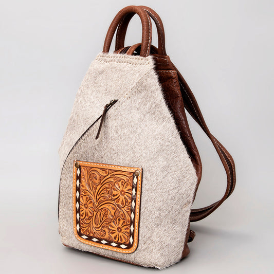 American Darling Backpack Hand Tooled Hair on Leather Western Women Bag | for Laptop School Purse Travel