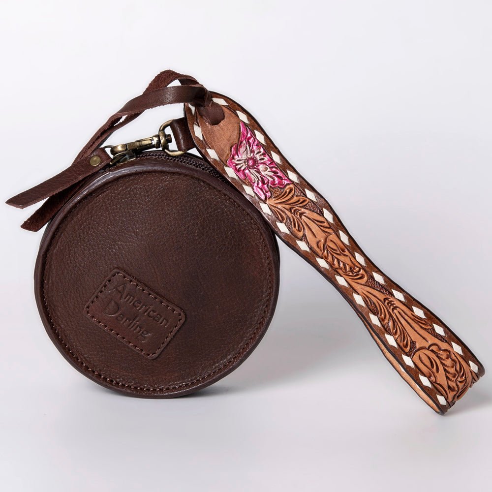 American Darling Canteen Hand Tooled Genuine Leather Women Bag Western Handbag Purse