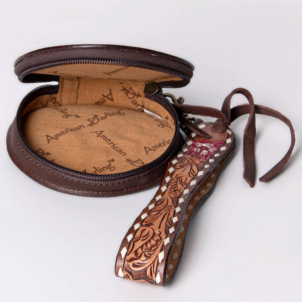 American Darling Canteen Hand Tooled Genuine Leather Women Bag Western Handbag Purse