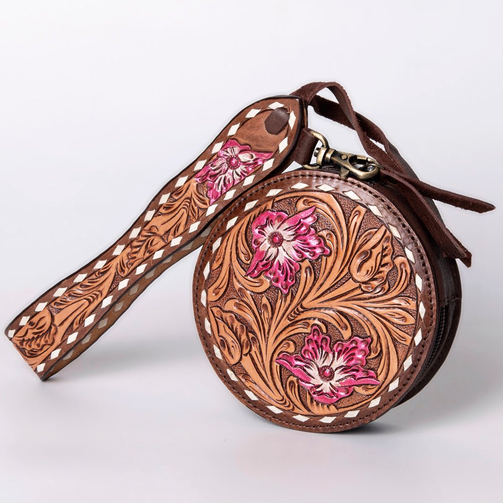 American Darling Canteen Hand Tooled Genuine Leather Women Bag Western Handbag Purse