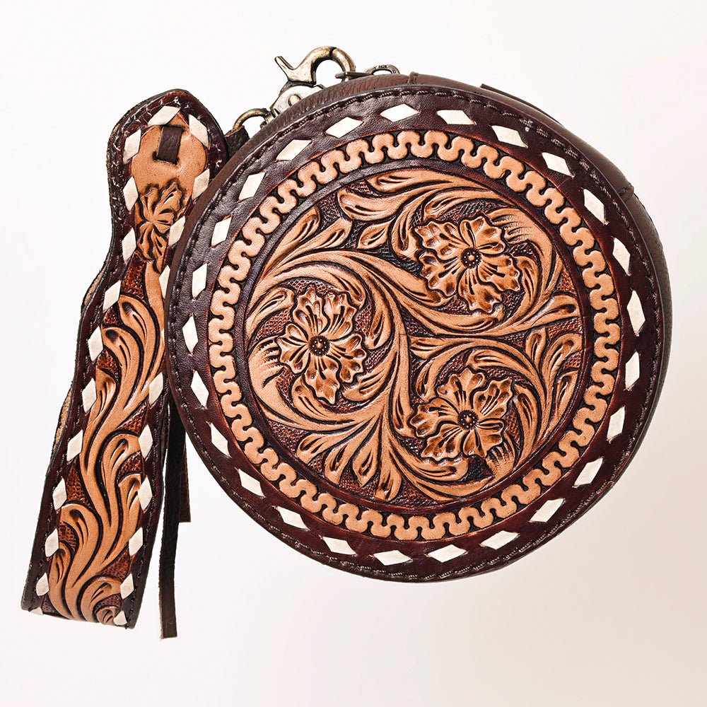 American Darling Canteen Hand Tooled Genuine Leather Women Bag Western Handbag Purse