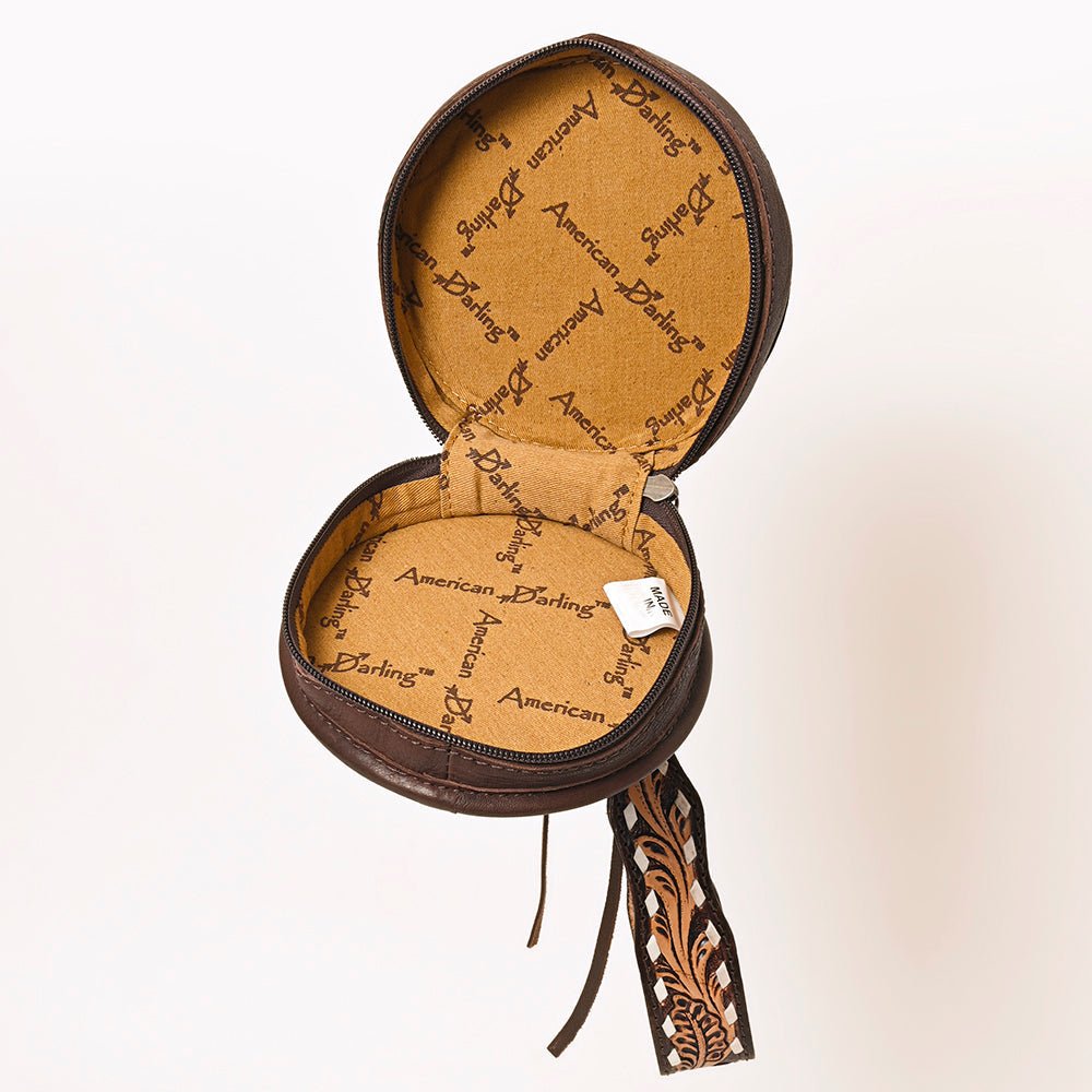 American Darling Canteen Hand Tooled Genuine Leather Women Bag Western Handbag Purse