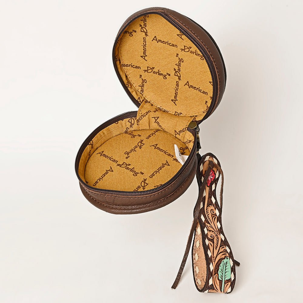 American Darling Canteen Hand Tooled Genuine Leather Women Bag Western Handbag Purse