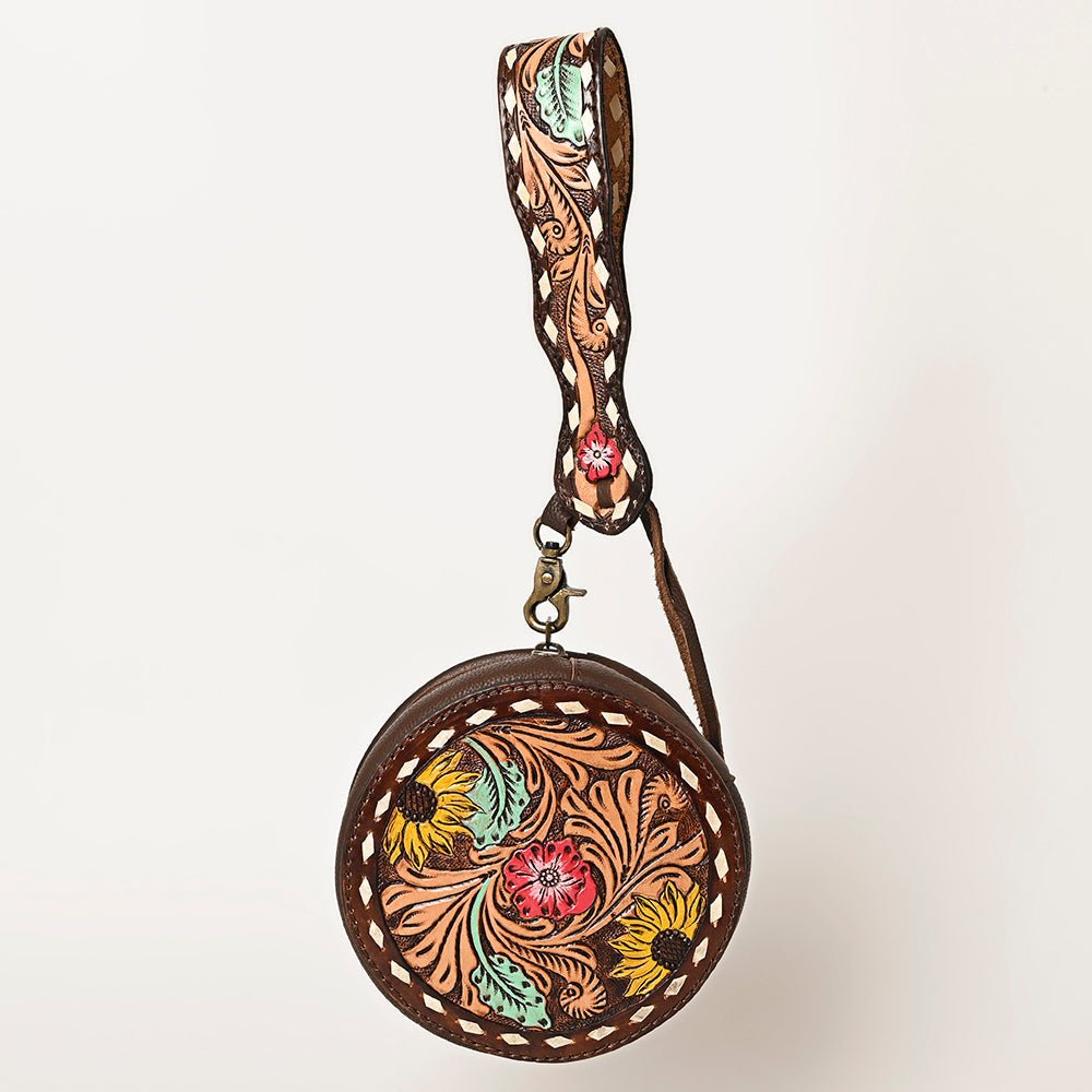 American Darling Canteen Hand Tooled Genuine Leather Women Bag Western Handbag Purse