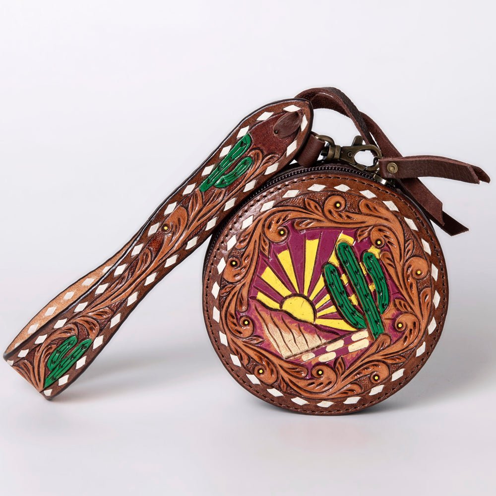 American Darling Canteen Hand Tooled Genuine Leather Women Bag Western Handbag Purse