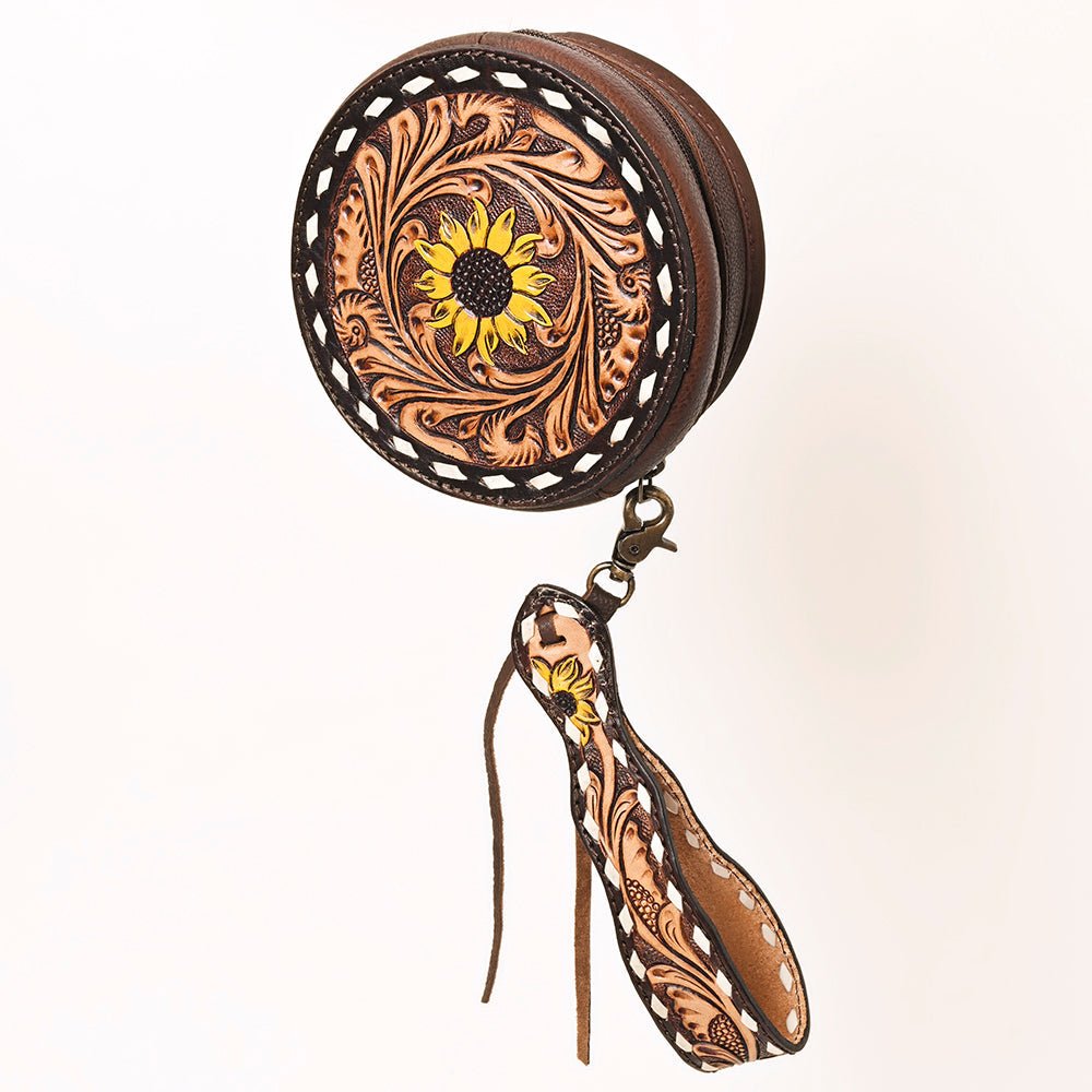 American Darling Canteen Hand Tooled Genuine Leather Women Bag Western Handbag Purse