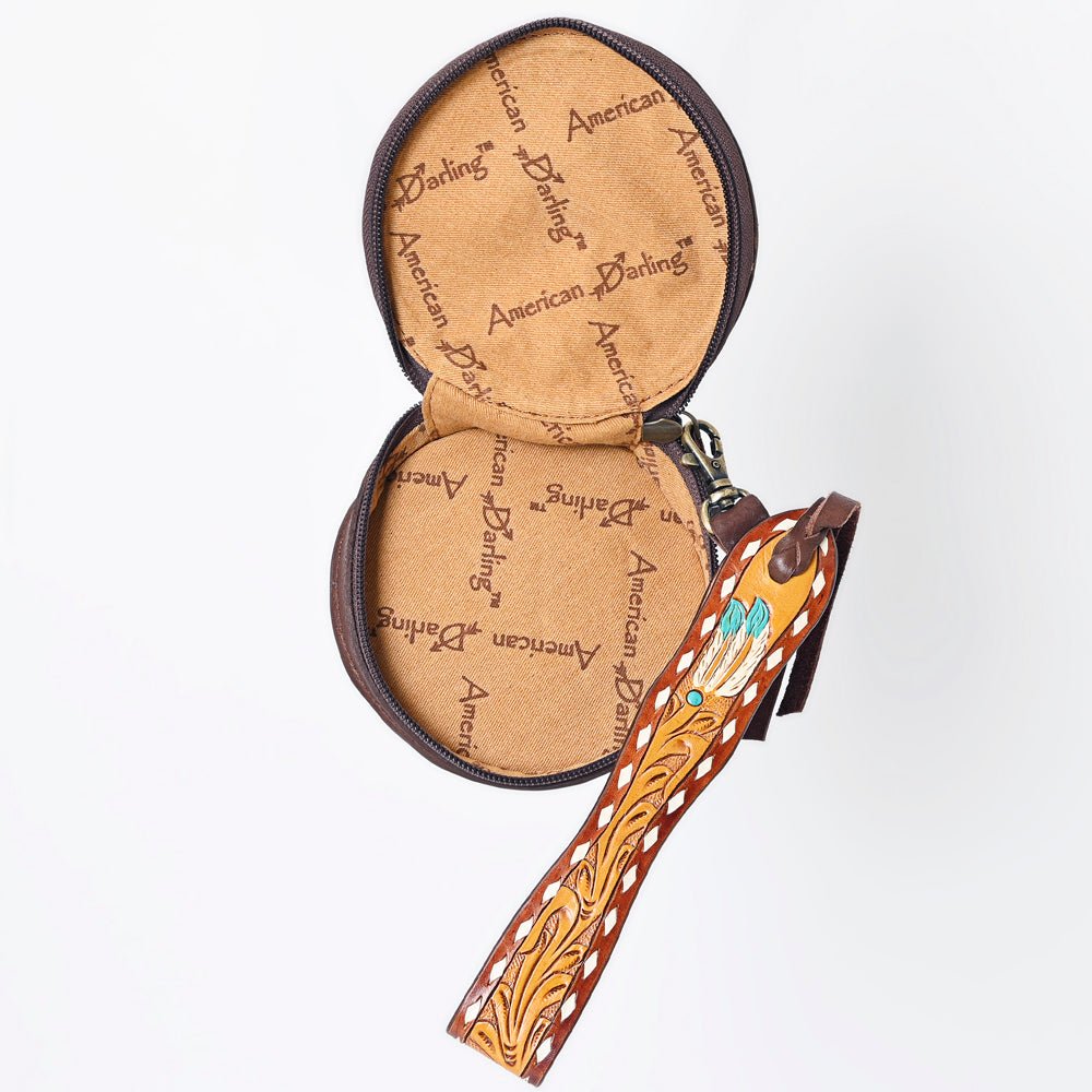 American Darling Canteen Hand Tooled Genuine Leather Women Bag Western Handbag Purse