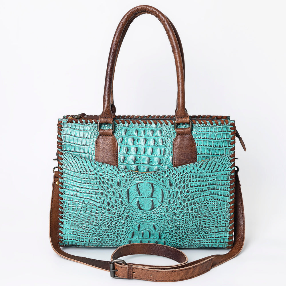 American Darling Crocodile Embossed Genuine Leather Women Bag Western Handbag Purse