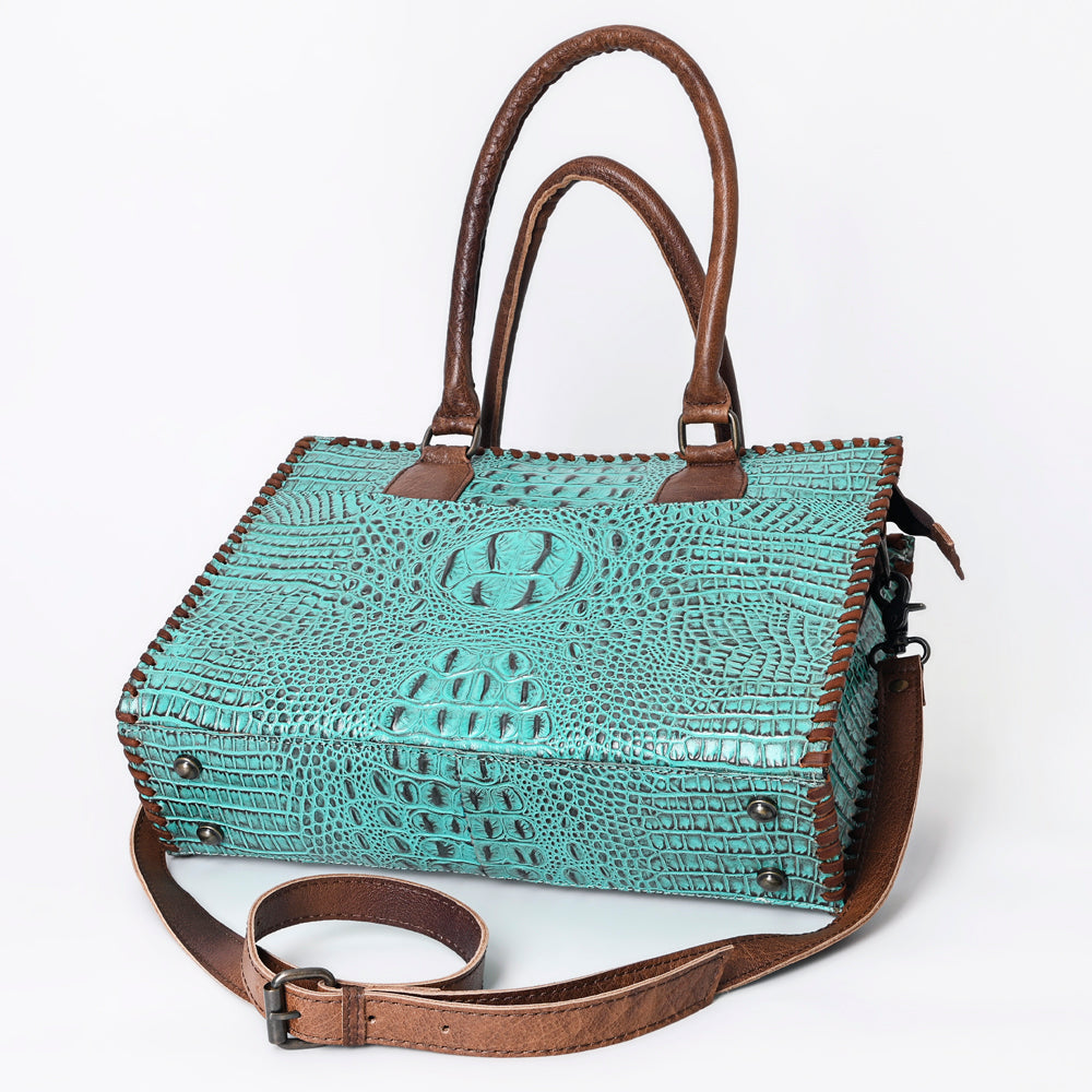 American Darling Crocodile Embossed Genuine Leather Women Bag Western Handbag Purse