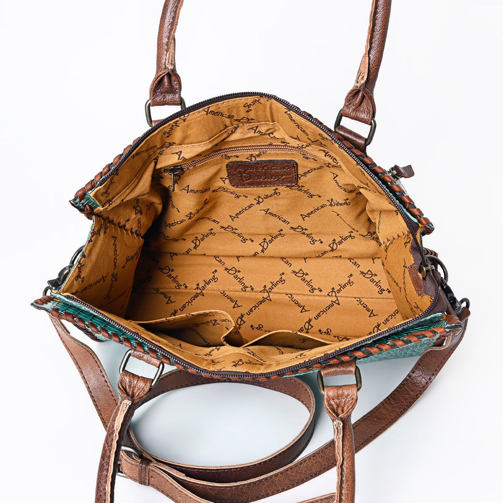 American Darling Crocodile Embossed Genuine Leather Women Bag Western Handbag Purse