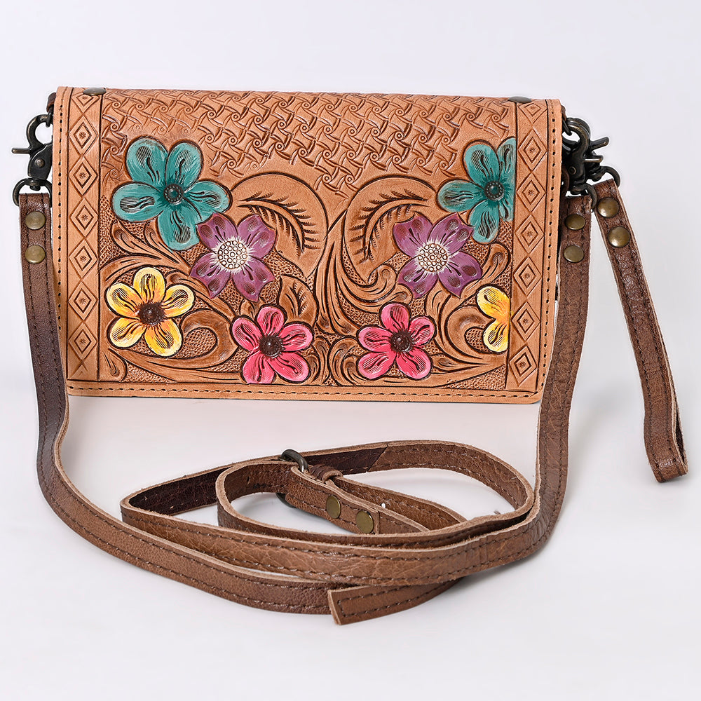 American Darling ORGANISER Upcycled Wool Genuine Leather women bag western handbag purse