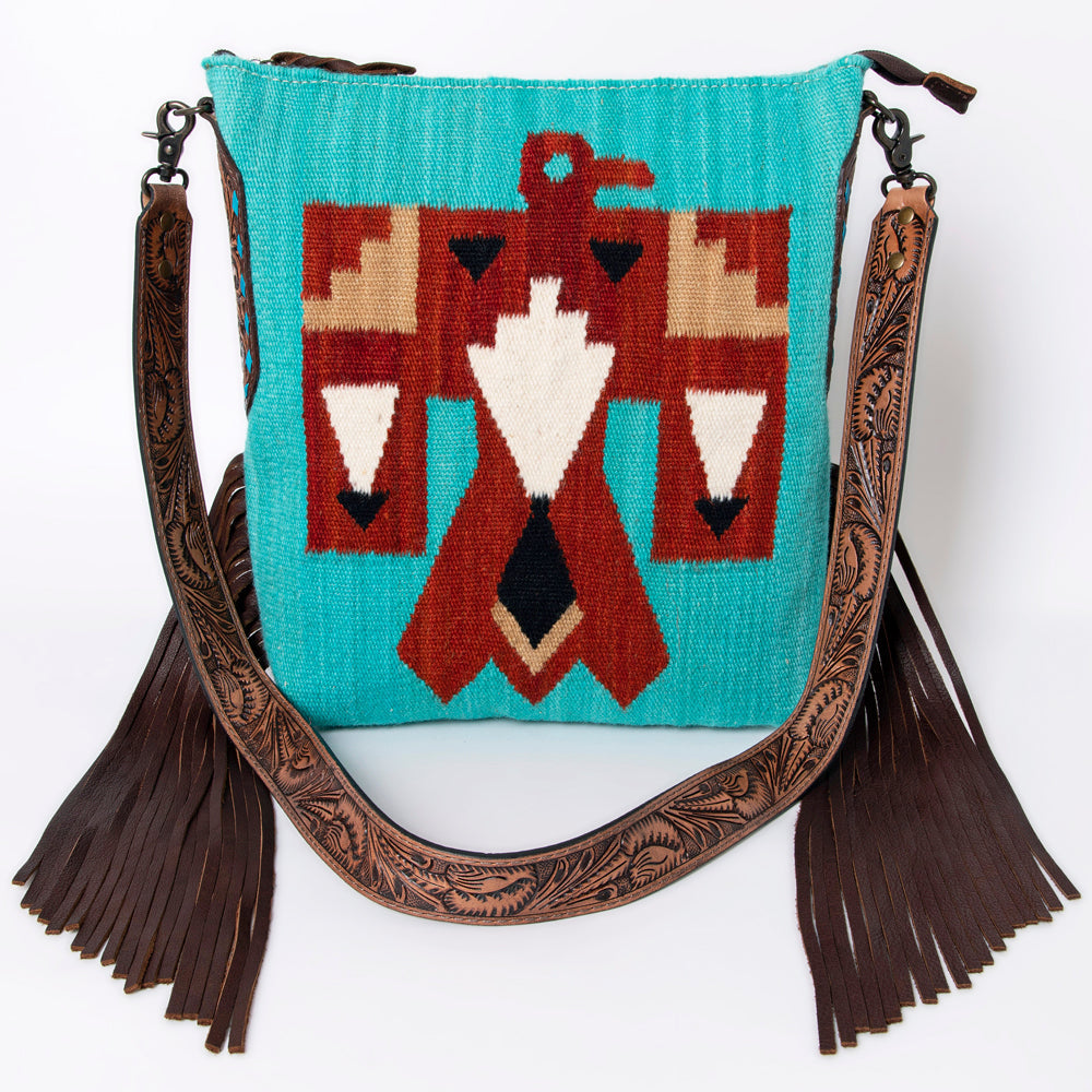 American Darling Saddle Blanket Genuine Leather Women Bag Western Handbag Purse