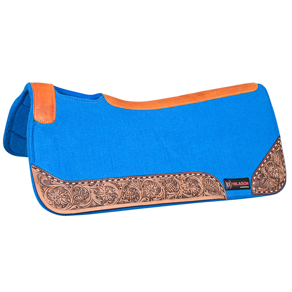 32" X 30" Hilason Horse Saddle PAD Western Contoured Wool Felt Moisture Wicking Saddle  Pad