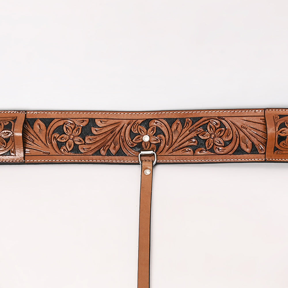 Comfytack Horse Western Carved Leather Rear Flank Back Cinch Girth Saddle Billets