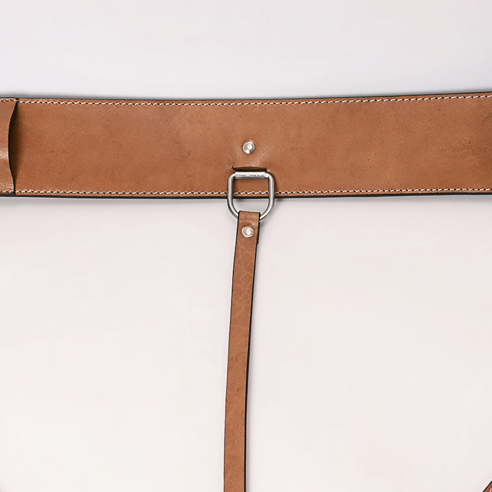 Comfytack Western Horse Leather Rear Flank Back Saddle Cinch With Billets
