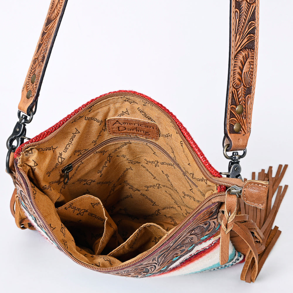 ADBGS192BX American Darling Hand Tooled Saddle Blanket Genuine Leather Women Bag Western Handbag Purse