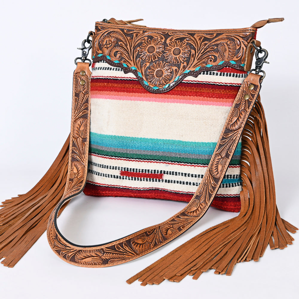 ADBGS192BX American Darling Hand Tooled Saddle Blanket Genuine Leather Women Bag Western Handbag Purse