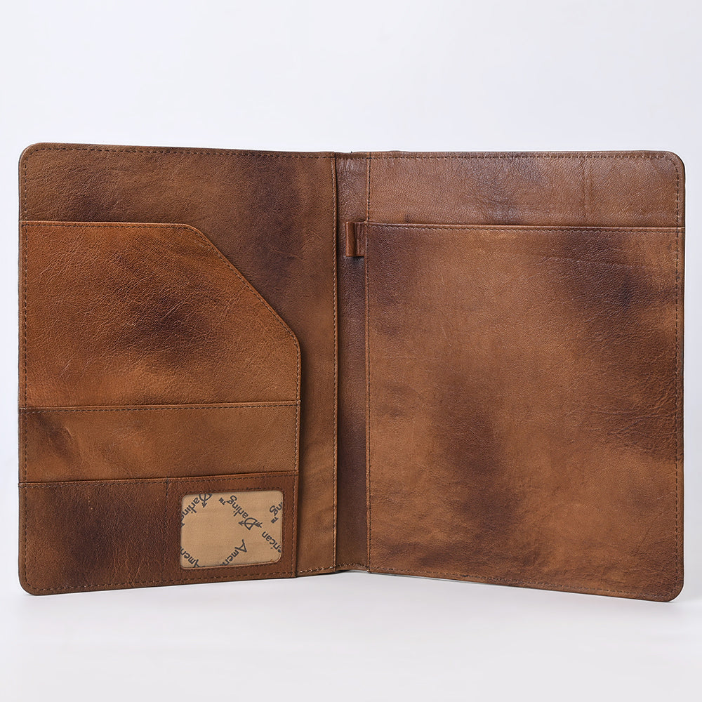 American Darling Portfolio Bag Beautifully Hand Tooled Crocodile embossed Genuine Leather women bag western handbag purse