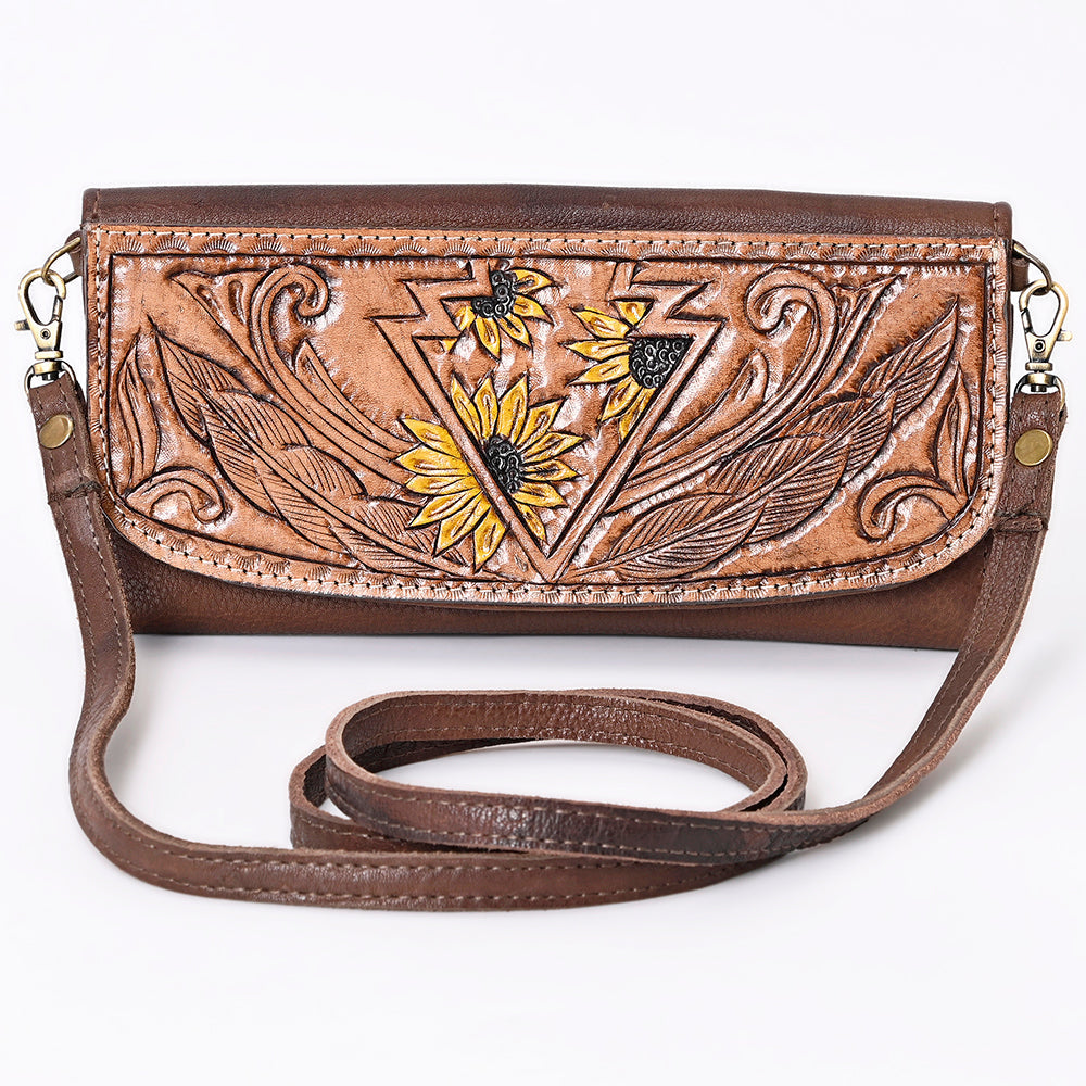 Hand Tooled Hand Painted Genuine Leather women bag western handbag purse