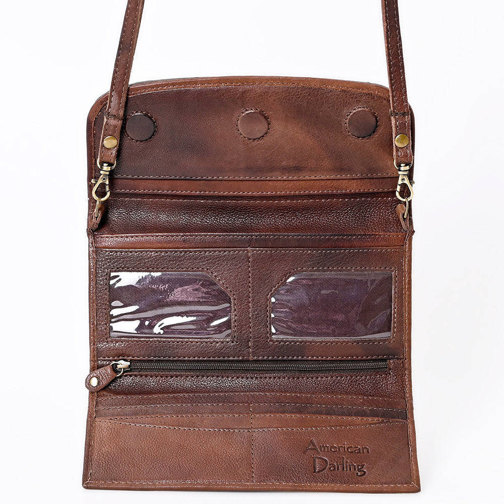 Hand Tooled Hand Painted Genuine Leather women bag western handbag purse