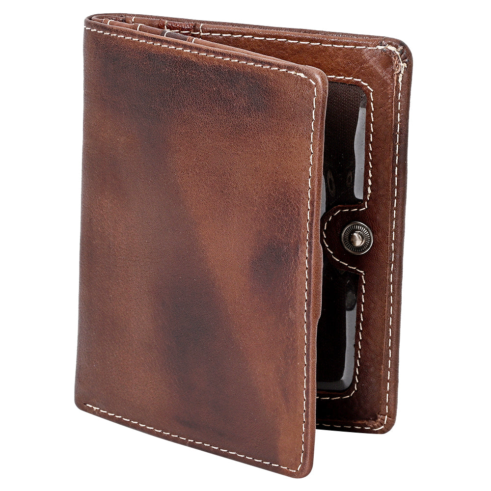 Never Mind Nmbgm128E Card-Holder Vintage Handmade Genuine Cowhide Leather Women Bag Western Handbag Purse